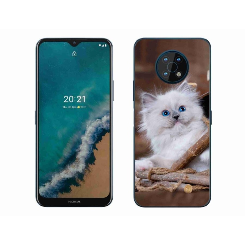 Gelový kryt mmCase na mobil Nokia G50 - bílé kotě