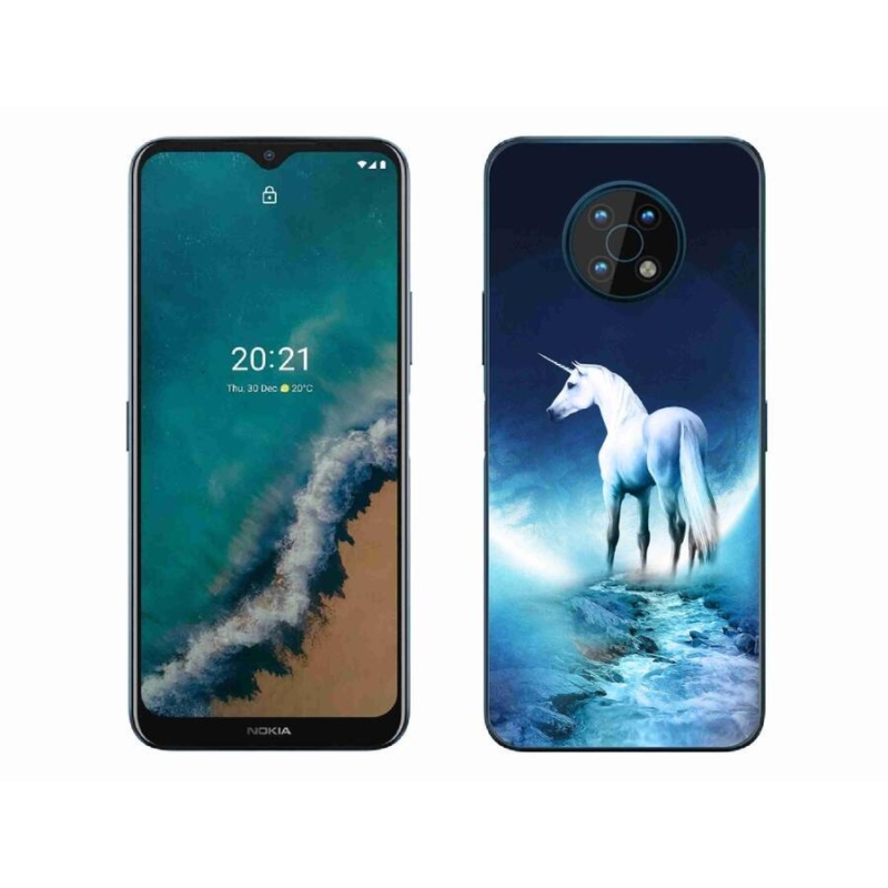 Gelový kryt mmCase na mobil Nokia G50 - bílý jednorožec