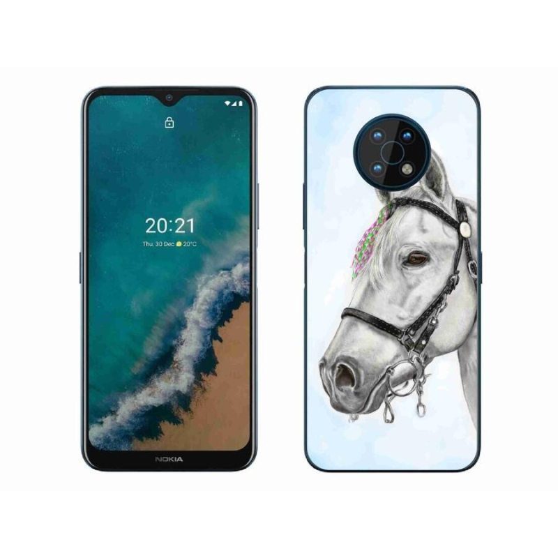 Gelový kryt mmCase na mobil Nokia G50 - bílý kůň 1