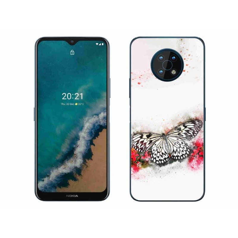 Gelový kryt mmCase na mobil Nokia G50 - černobílý motýl