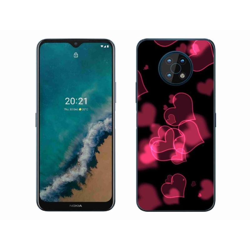 Gelový kryt mmCase na mobil Nokia G50 - červená srdíčka