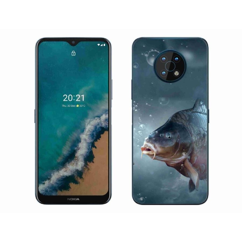 Gelový kryt mmCase na mobil Nokia G50 - kapr a bublinky