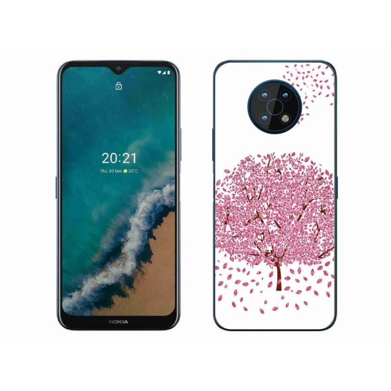 Gelový kryt mmCase na mobil Nokia G50 - kreslený strom s listy