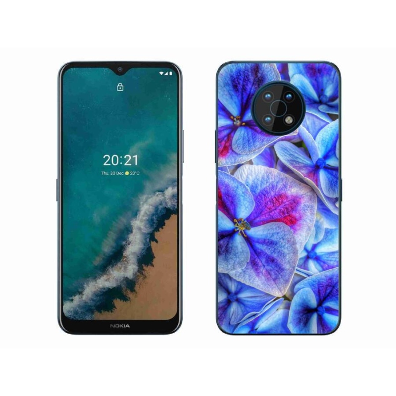 Gelový kryt mmCase na mobil Nokia G50 - modré květy 1
