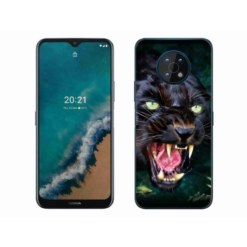 Gelový kryt mmCase na mobil Nokia G50 - rozzuřený černý panter