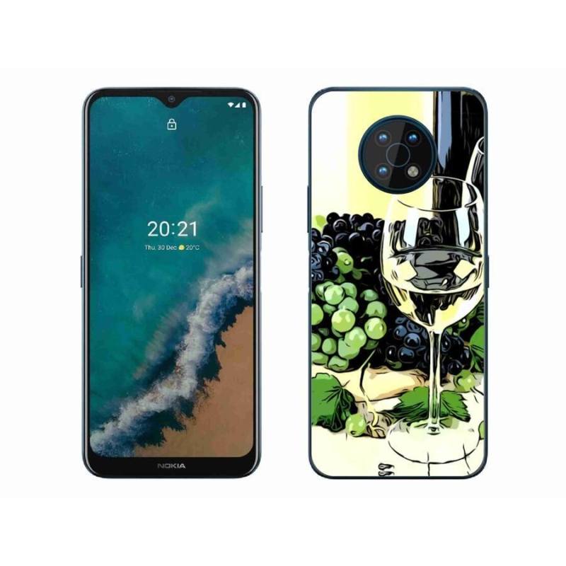Gelový kryt mmCase na mobil Nokia G50 - sklenka vína