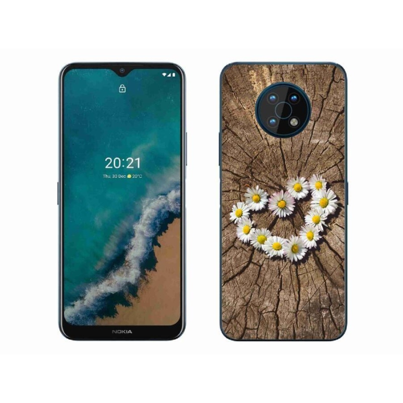 Gelový kryt mmCase na mobil Nokia G50 - srdce z kopretin