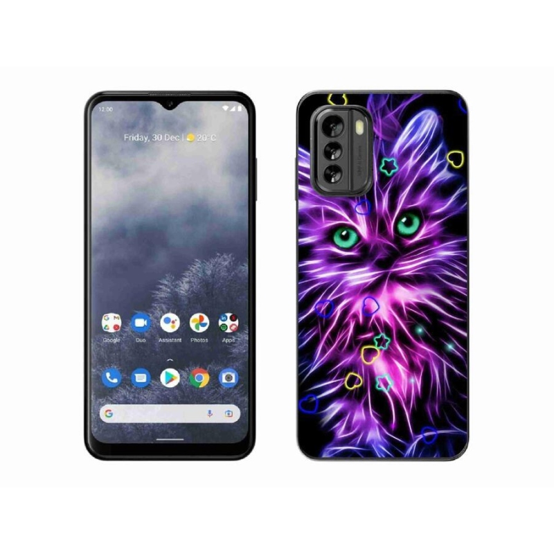 Gelový kryt mmCase na mobil Nokia G60 5G - abstraktní kočka