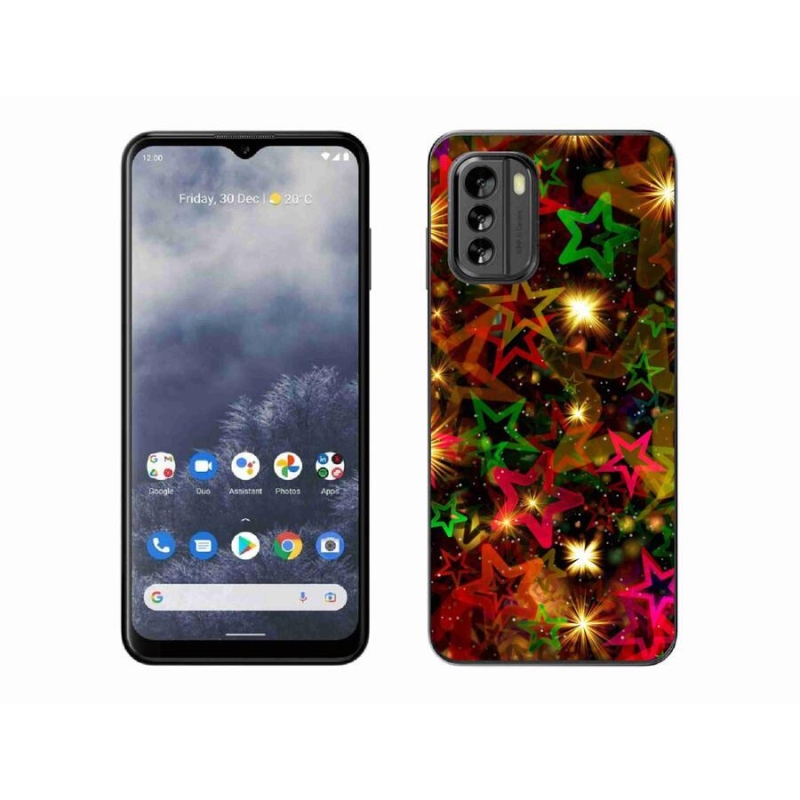 Gelový kryt mmCase na mobil Nokia G60 5G - barevné hvězdičky