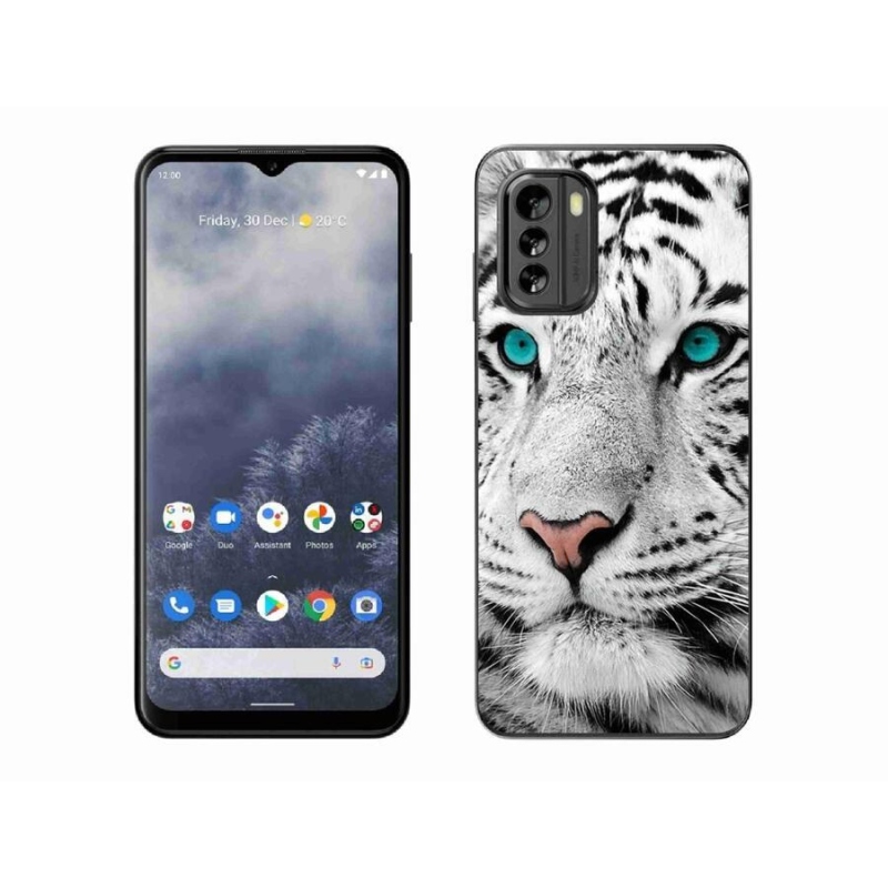 Gelový kryt mmCase na mobil Nokia G60 5G - bílý tygr