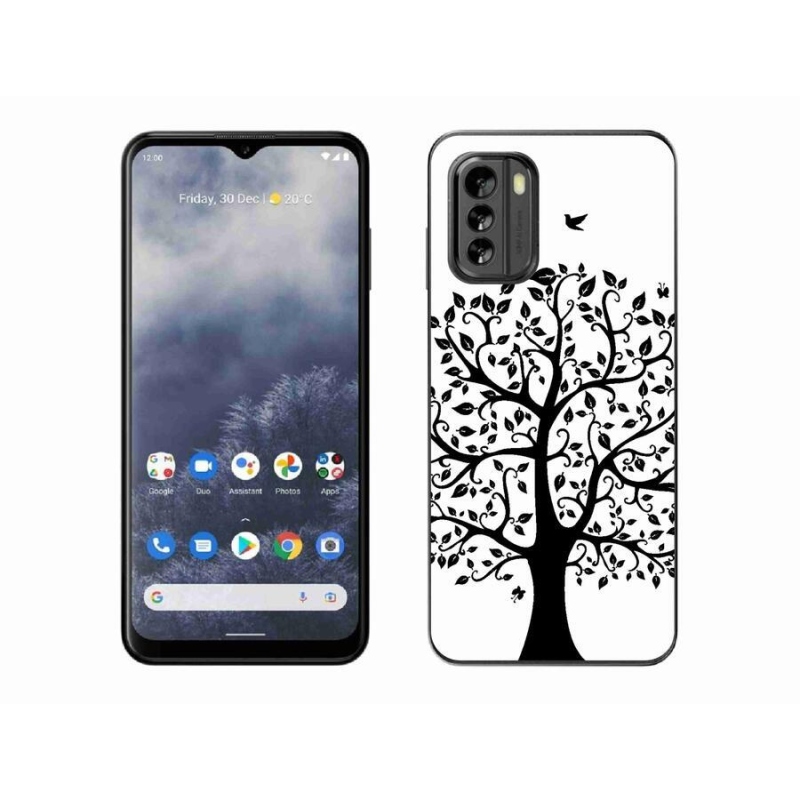 Gelový kryt mmCase na mobil Nokia G60 5G - černobílý strom