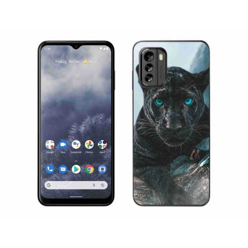 Gelový kryt mmCase na mobil Nokia G60 5G - černý panter