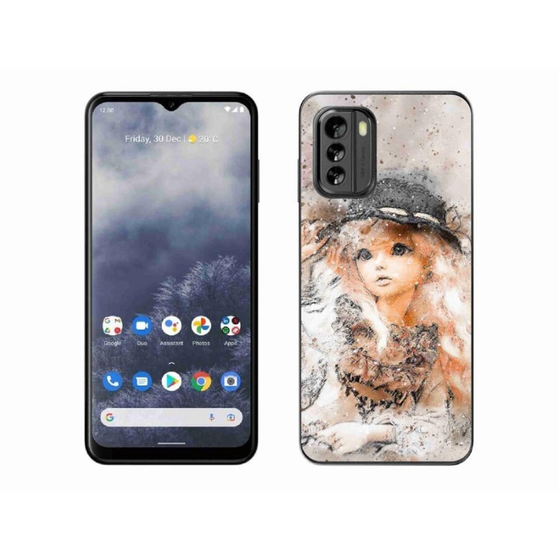 Gelový kryt mmCase na mobil Nokia G60 5G - holčička s kloboukem