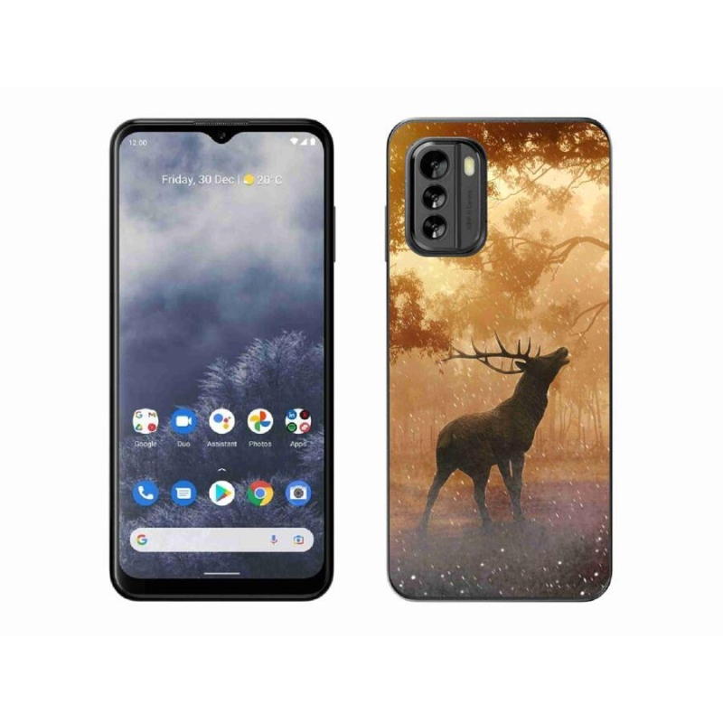 Gelový kryt mmCase na mobil Nokia G60 5G - jelen v říji