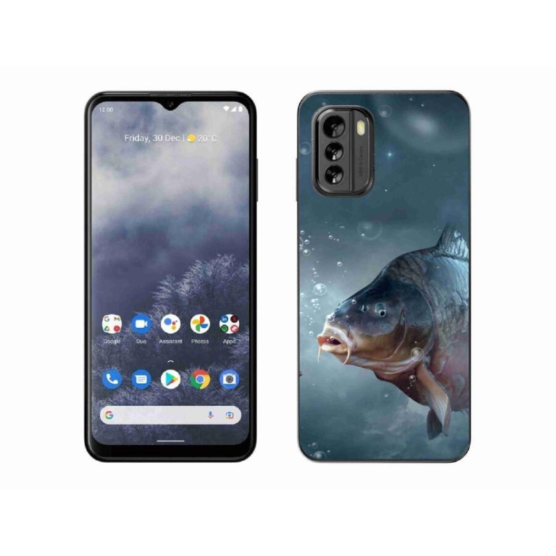 Gelový kryt mmCase na mobil Nokia G60 5G - kapr a bublinky