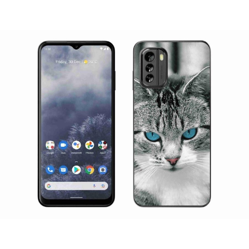 Gelový kryt mmCase na mobil Nokia G60 5G - kočičí pohled 1