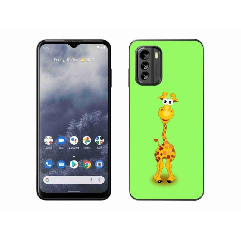 Gelový kryt mmCase na mobil Nokia G60 5G - kreslená žirafa