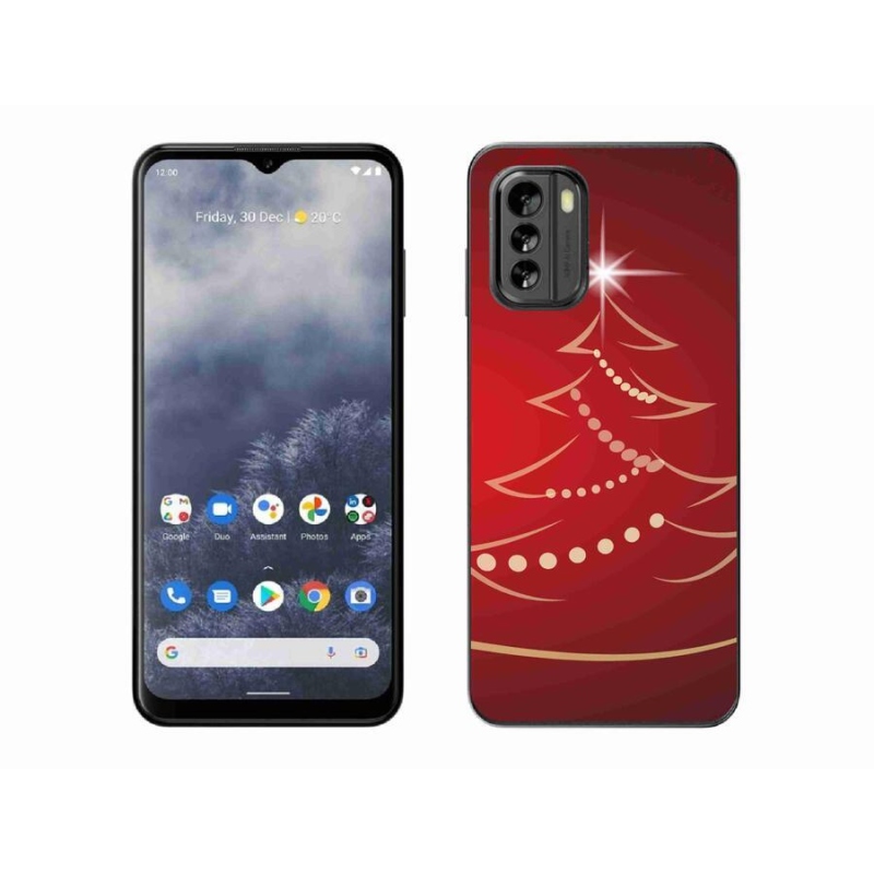 Gelový kryt mmCase na mobil Nokia G60 5G - kreslený vánoční stromek