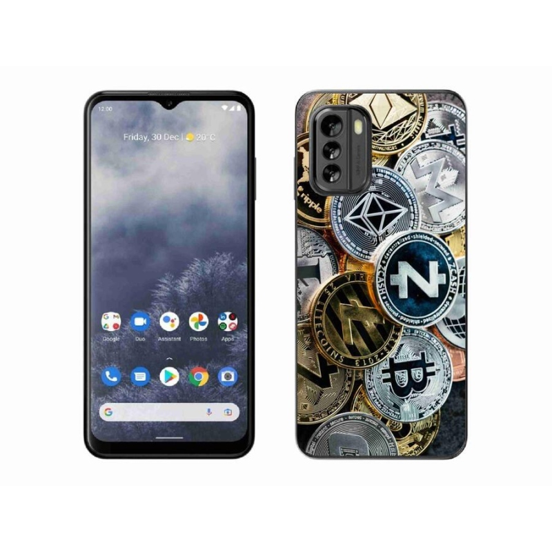 Gelový kryt mmCase na mobil Nokia G60 5G - kryptoměny