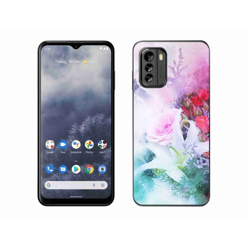 Gelový kryt mmCase na mobil Nokia G60 5G - květiny 4