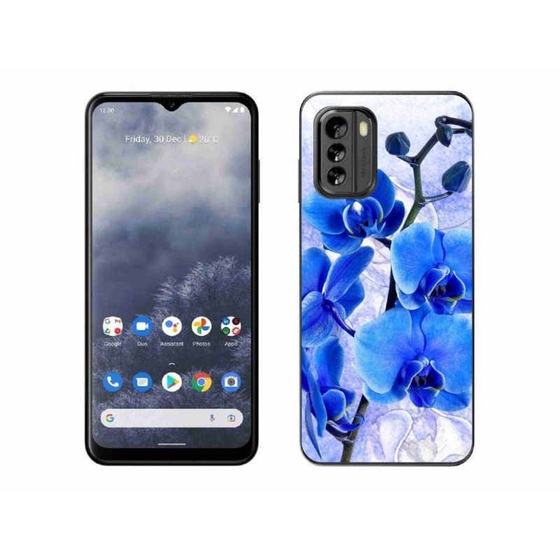 Gelový kryt mmCase na mobil Nokia G60 5G - modré květy