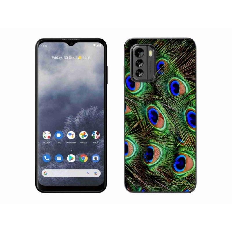 Gelový kryt mmCase na mobil Nokia G60 5G - paví peří