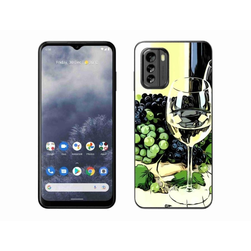 Gelový kryt mmCase na mobil Nokia G60 5G - sklenka vína