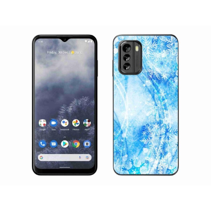 Gelový kryt mmCase na mobil Nokia G60 5G - sněhové vločky