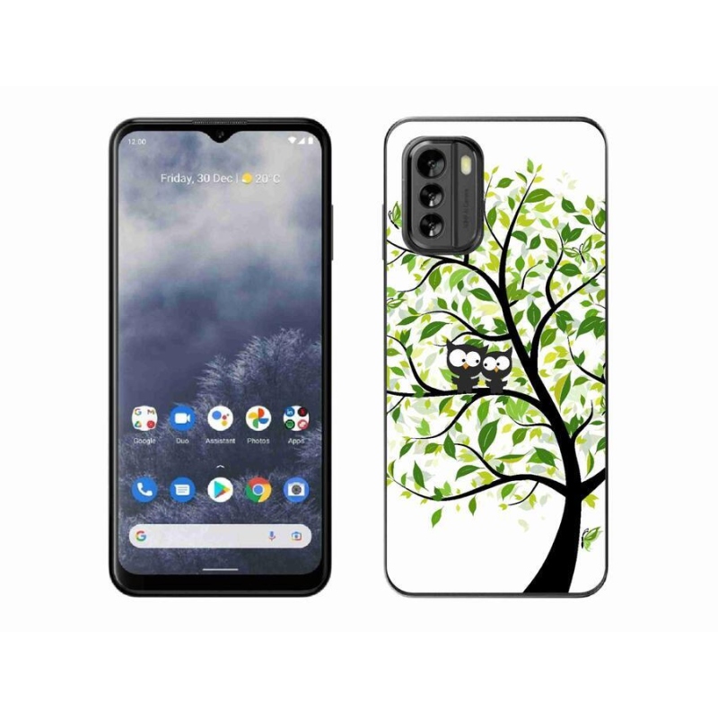 Gelový kryt mmCase na mobil Nokia G60 5G - sovičky na stromě