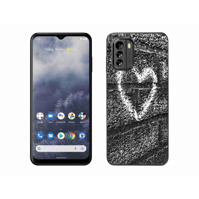 Gelový kryt mmCase na mobil Nokia G60 5G - srdce na zdi