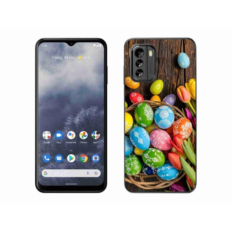 Gelový kryt mmCase na mobil Nokia G60 5G - velikonoční vajíčka