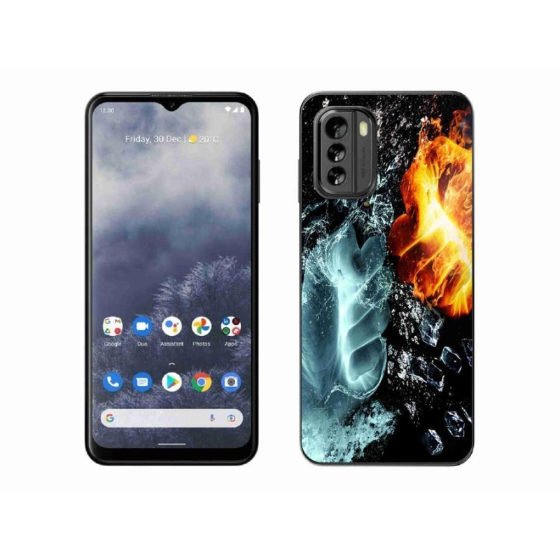 Gelový kryt mmCase na mobil Nokia G60 5G - voda a oheň