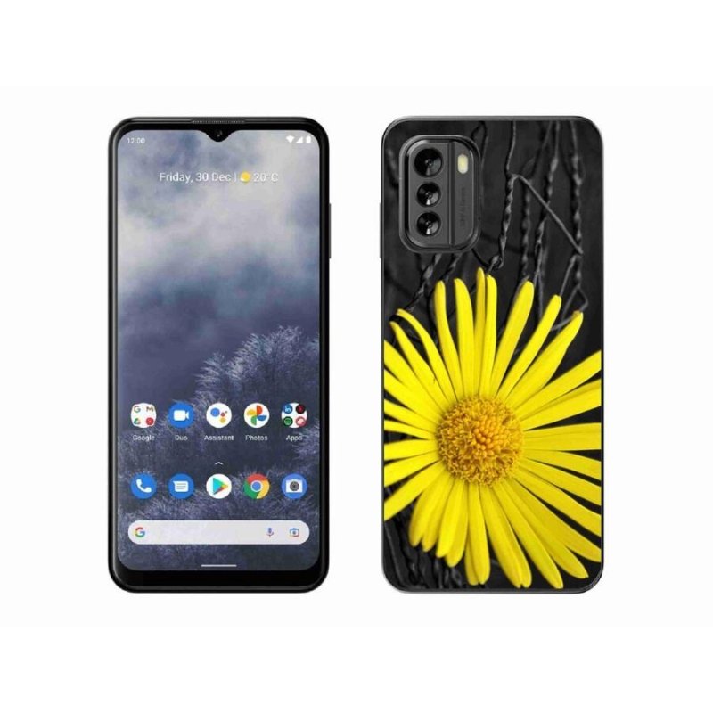 Gelový kryt mmCase na mobil Nokia G60 5G - žlutá květina