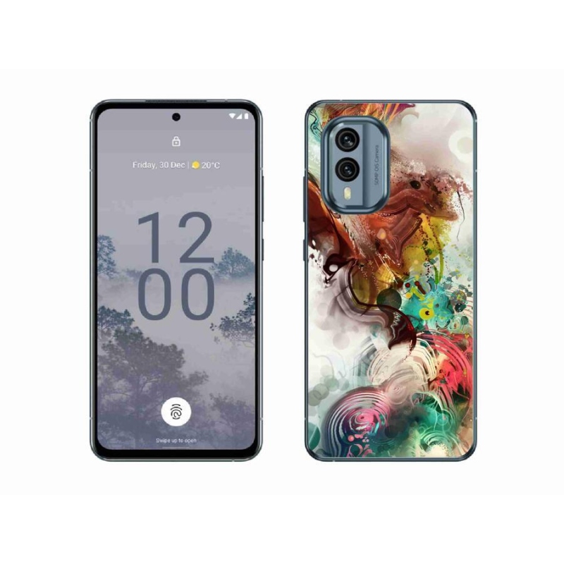 Gelový kryt mmCase na mobil Nokia X30 5G - abstrakt 1