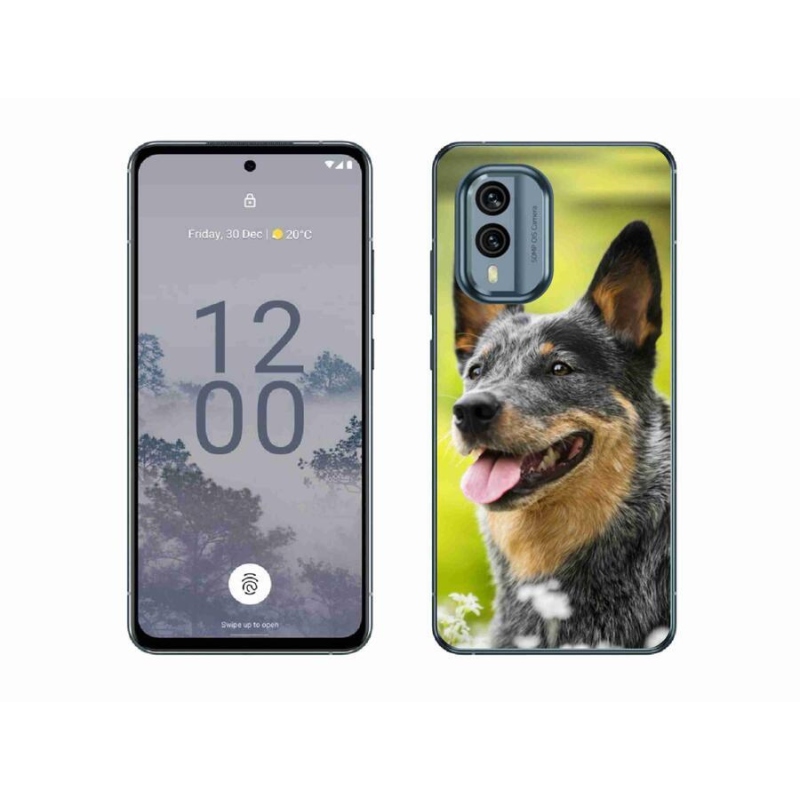 Gelový kryt mmCase na mobil Nokia X30 5G - australský honácký pes