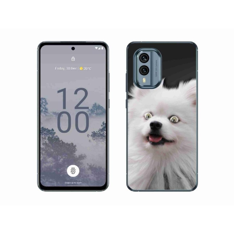 Gelový kryt mmCase na mobil Nokia X30 5G - bílý špic