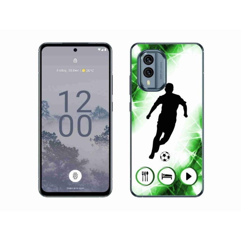 Gelový kryt mmCase na mobil Nokia X30 5G - fotbalista