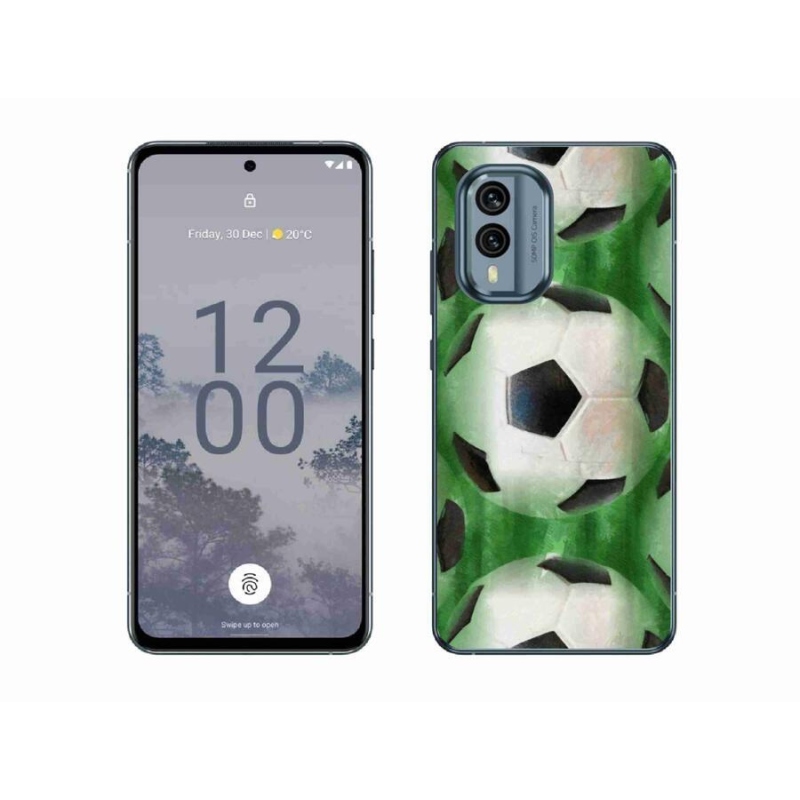 Gelový kryt mmCase na mobil Nokia X30 5G - fotbalový míč