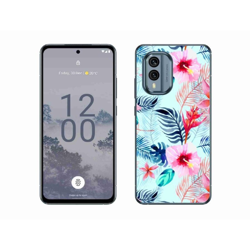 Gelový kryt mmCase na mobil Nokia X30 5G - květiny