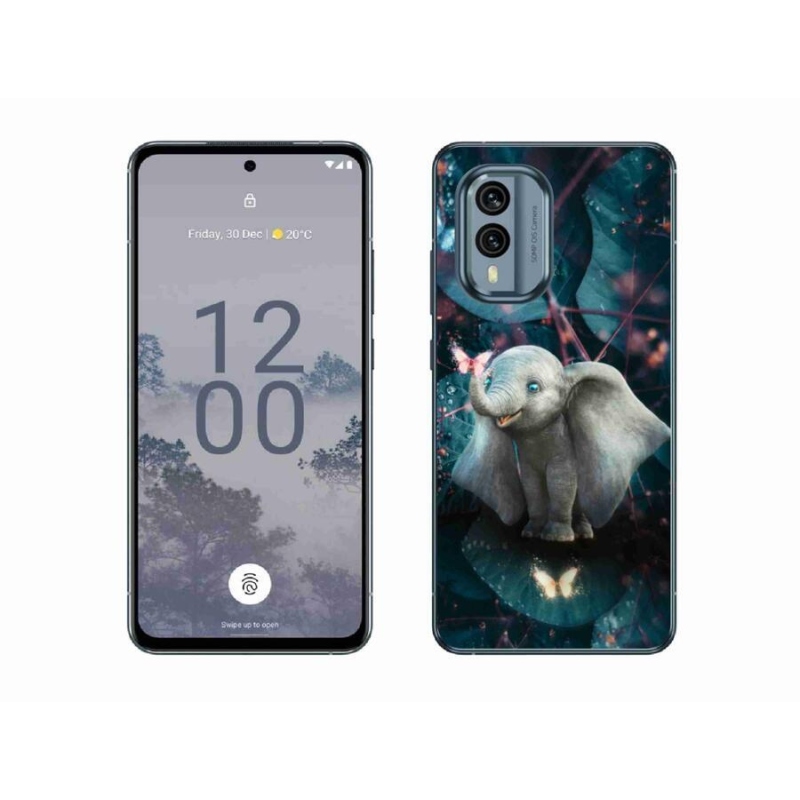 Gelový kryt mmCase na mobil Nokia X30 5G - roztomilý slon