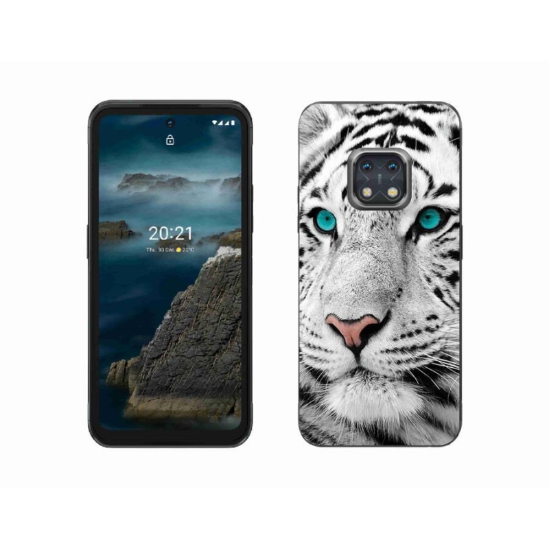Gelový kryt mmCase na mobil Nokia XR20 - bílý tygr