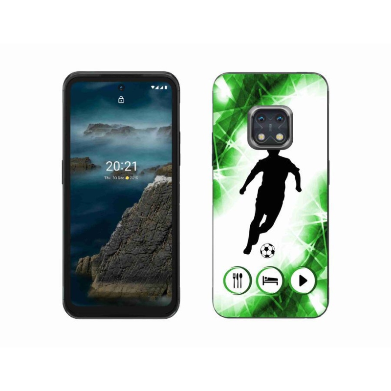 Gelový kryt mmCase na mobil Nokia XR20 - fotbalista