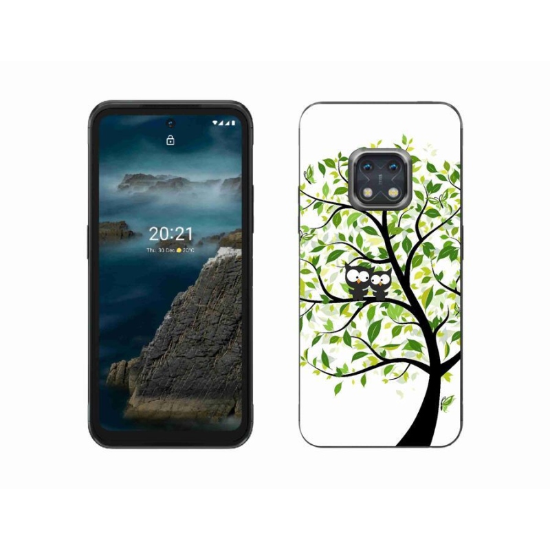 Gelový kryt mmCase na mobil Nokia XR20 - sovičky na stromě