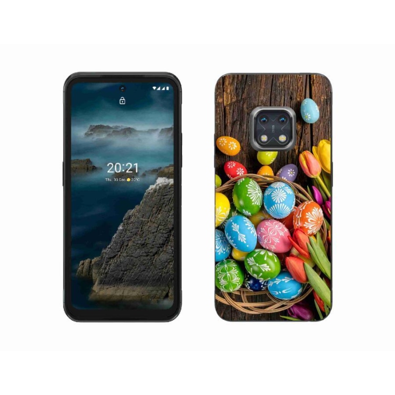 Gelový kryt mmCase na mobil Nokia XR20 - velikonoční vajíčka