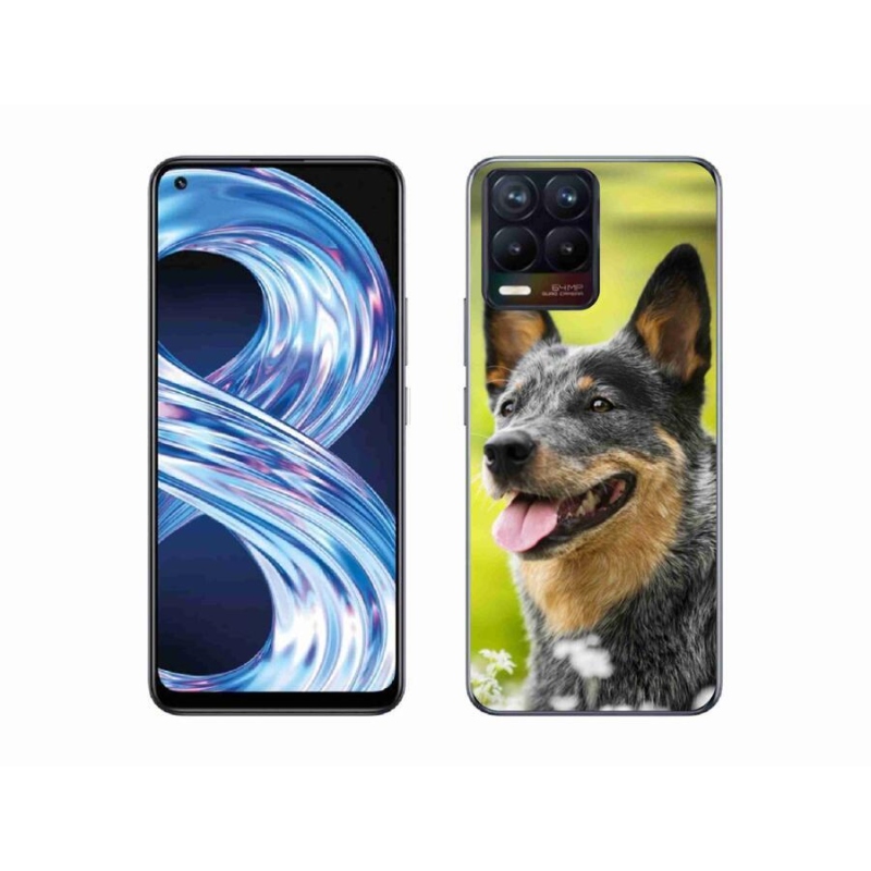 Gelový kryt mmCase na mobil Realme 8 4G - australský honácký pes
