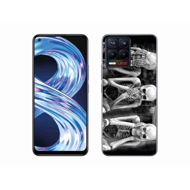 Gelový kryt mmCase na mobil Realme 8 Pro - kostlivci