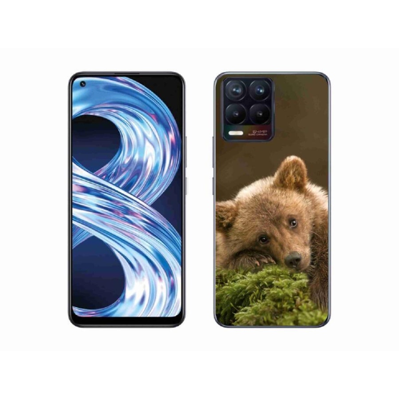 Gelový kryt mmCase na mobil Realme 8 Pro - medvěd