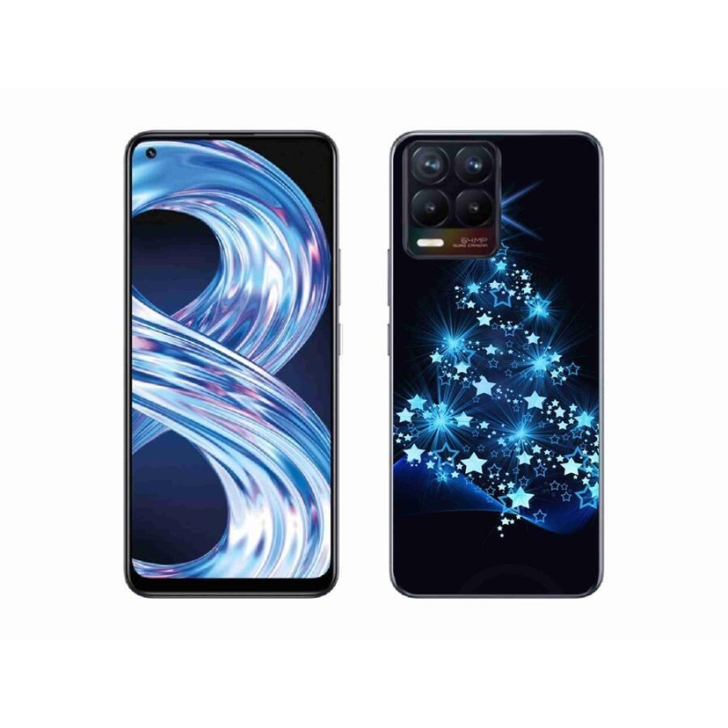 Gelový kryt mmCase na mobil Realme 8 Pro - vánoční stromek