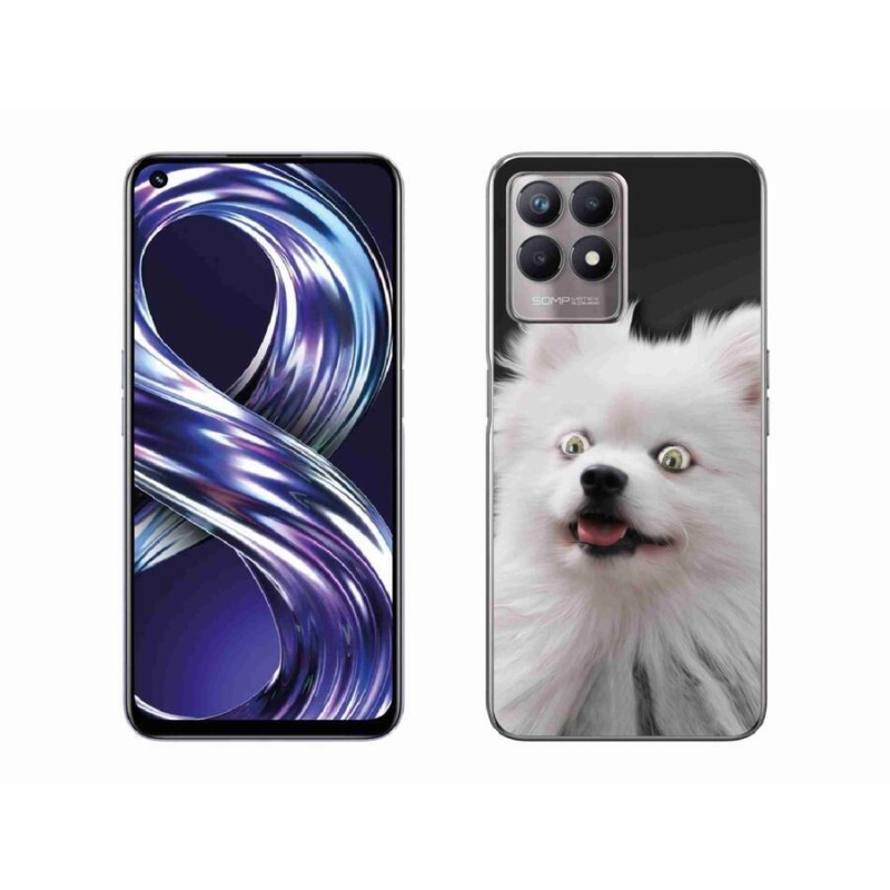 Gelový kryt mmCase na mobil Realme 8i - bílý špic