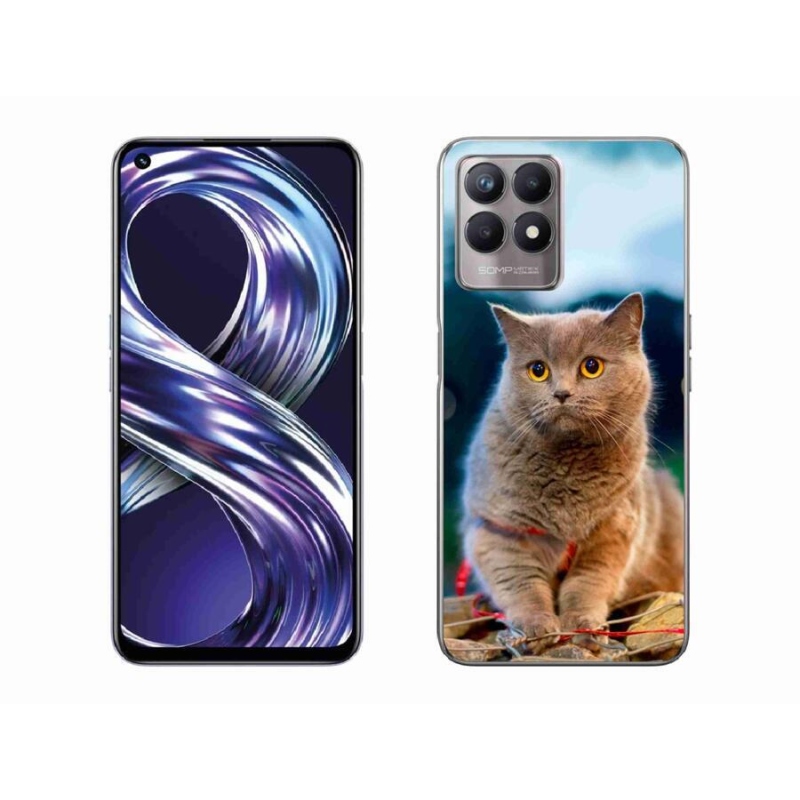 Gelový kryt mmCase na mobil Realme 8i - britská modrá 2
